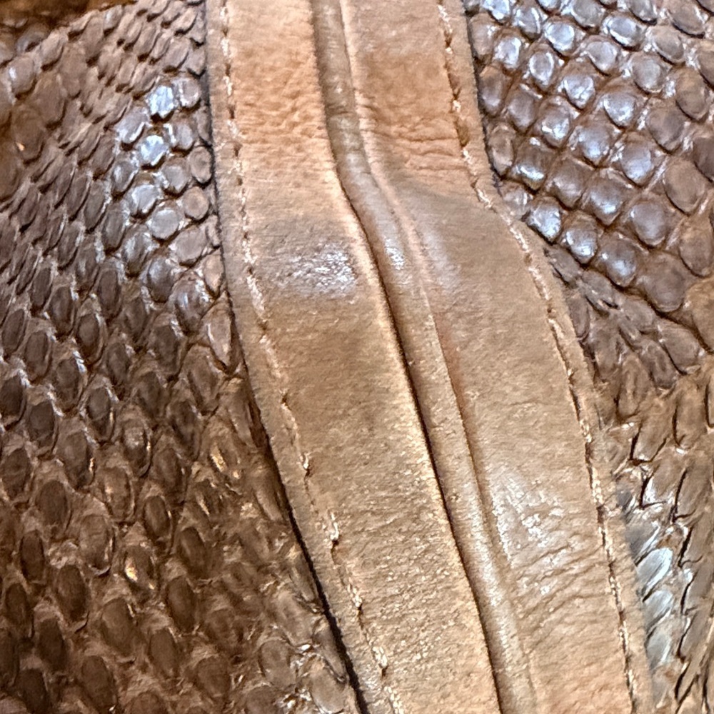 Gucci Brown Python-Embossed Leather Shoulder Bag … - image 6